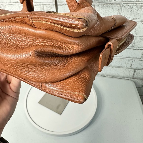 Lia Numa Bag Purse Handbag Leather Woven Basket Weave Made in Italy Brown - Picture 8 of 15